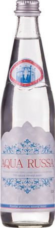 Вода "Аква Русса" Без газа, в стекле, 500 мл (12/уп). Цена за упаковку 12 бут.