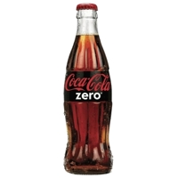 Лимонад Кока-Кола Зеро, 200 мл в стеклянной бутылке. Италия (Цена за упаковку 12 бут.)