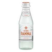 Вода Аква Панна (Acqua Panna), минеральная, негазированная, гидрокарбонатная магниево-кальциевая, в Стекле, 250 мл.  Цена за упаковку 24 бут.