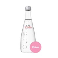 Вода Эвиан природная, минеральная без газа, 0,33 л стекло. Цена за упаковку 20 бут.