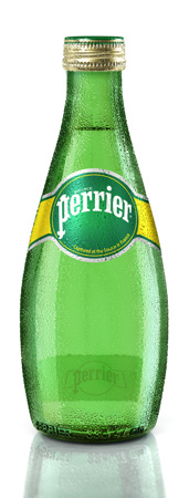Вода Перье (Perrier) минеральная газированная гидрокарбонатно-кальциевая, в Стекле, 330 мл. Цена за упаковку 24 бут.
