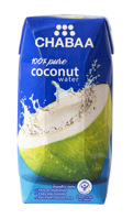 CHABAA 100% Кокосовая вода,  180 мл в тетрапаке. Цена за упаковку 36 пачек.