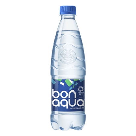 Вода Бонаква газированная, ПЭТ бутылка, 0,5. Цена за упаковку 24 бут.