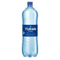 Вода Минеральная "Туран", 1500 мл, С Газом, ПЭТ. Цена за упаковку 6 бут.