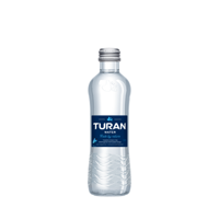 Вода Минеральная "Туран", 250 мл, С Газом, в стеклянной бутылке. Цена за упаковку 24 бут.