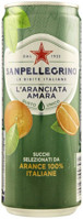 Напиток газированный "Sanpellegrino" Аранчиата Амара, 330 мл в жестяной банке. Цена за упаковку 12 банок.