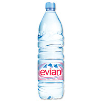 Вода Эвиан природная, минеральная без газа, 1,0 л ПЭТ. Цена за упаковку 12 бут.
